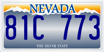 NV license plate 81C773