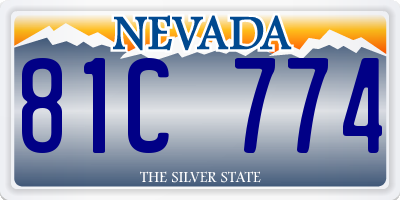 NV license plate 81C774