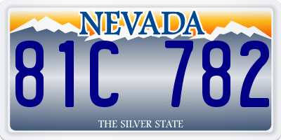 NV license plate 81C782