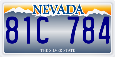 NV license plate 81C784