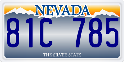 NV license plate 81C785