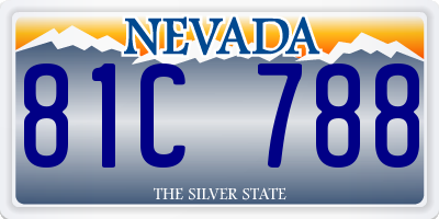 NV license plate 81C788