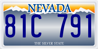 NV license plate 81C791