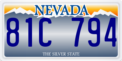 NV license plate 81C794