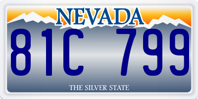 NV license plate 81C799