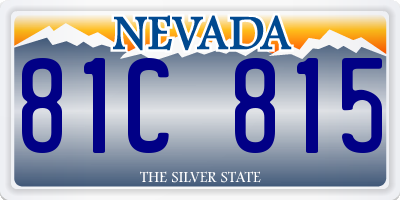 NV license plate 81C815