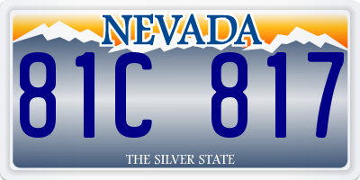 NV license plate 81C817