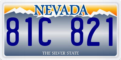 NV license plate 81C821