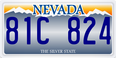 NV license plate 81C824