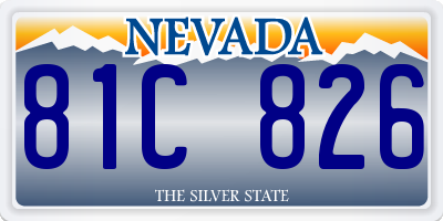 NV license plate 81C826