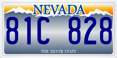 NV license plate 81C828