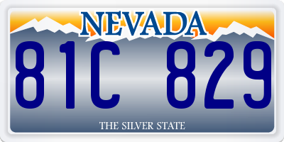 NV license plate 81C829