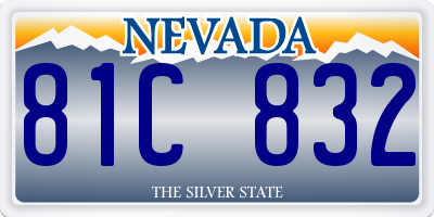 NV license plate 81C832