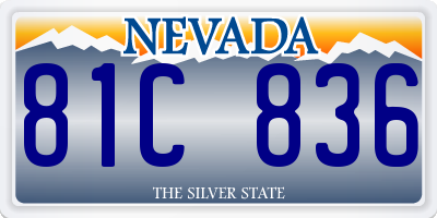 NV license plate 81C836