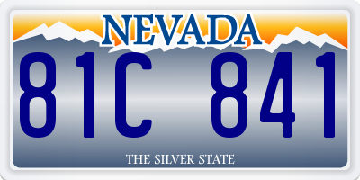 NV license plate 81C841