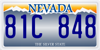 NV license plate 81C848