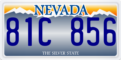 NV license plate 81C856