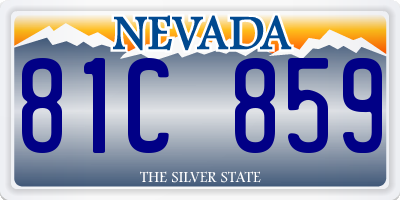 NV license plate 81C859