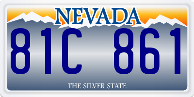 NV license plate 81C861