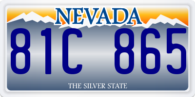 NV license plate 81C865