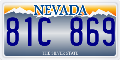 NV license plate 81C869