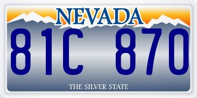 NV license plate 81C870