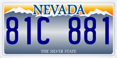 NV license plate 81C881