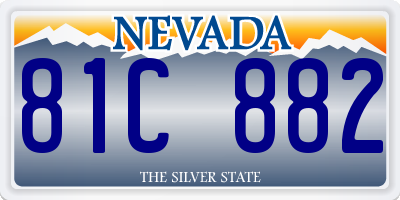 NV license plate 81C882