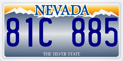 NV license plate 81C885