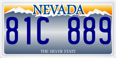 NV license plate 81C889
