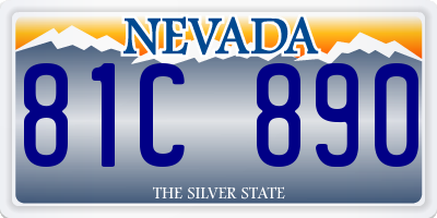 NV license plate 81C890