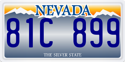 NV license plate 81C899