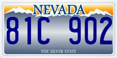 NV license plate 81C902