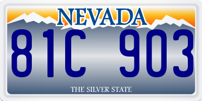 NV license plate 81C903