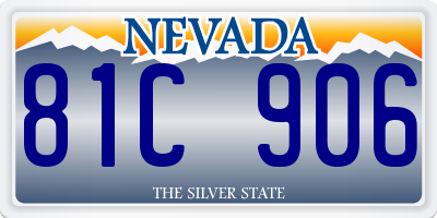 NV license plate 81C906