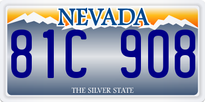 NV license plate 81C908