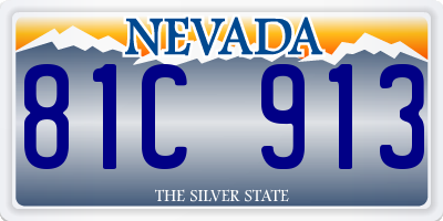 NV license plate 81C913