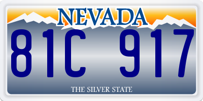 NV license plate 81C917