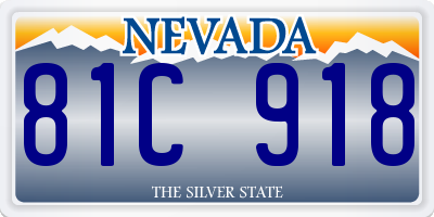 NV license plate 81C918