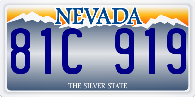 NV license plate 81C919