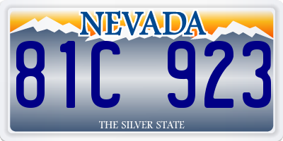 NV license plate 81C923