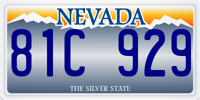 NV license plate 81C929