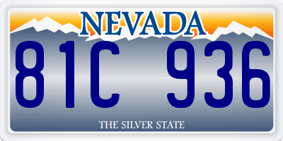NV license plate 81C936