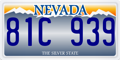 NV license plate 81C939