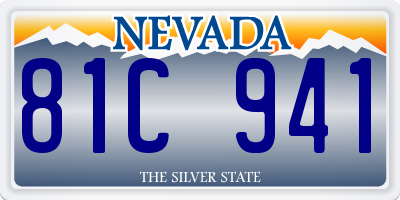 NV license plate 81C941