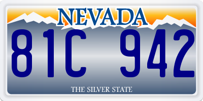 NV license plate 81C942