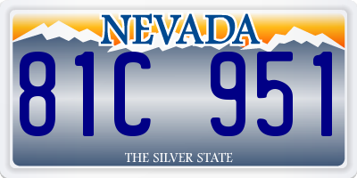 NV license plate 81C951