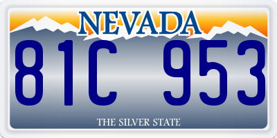 NV license plate 81C953