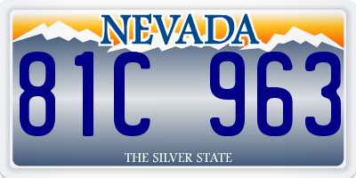 NV license plate 81C963
