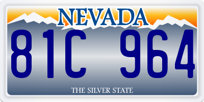 NV license plate 81C964